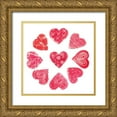 thumbnail image 1 of Schlabach, Sue 20x20 Gold Ornate Wood Framed with Double Matting Museum Art Print Titled - Hearts and More Hearts II, 1 of 4