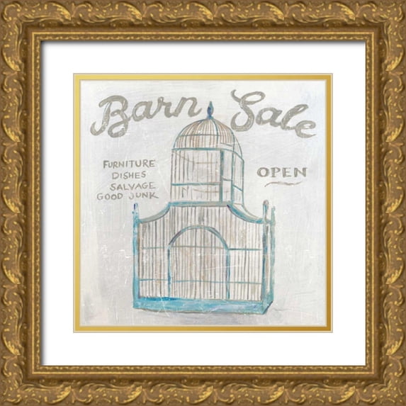 Schlabach, Sue 20x20 Gold Ornate Wood Framed with Double Matting Museum Art Print Titled - White Barn Flea Market V