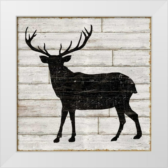 Schlabach, Sue 20x20 White Modern Wood Framed Museum Art Print Titled - Lake Lodge II Neutral no Words