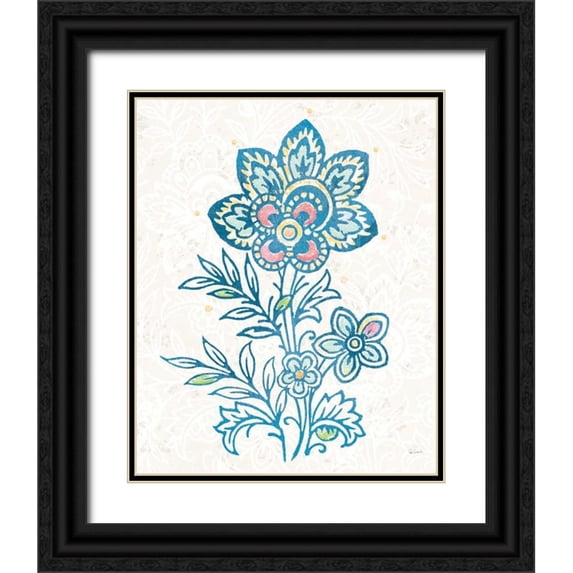 Schlabach, Sue 20x24 Black Ornate Wood Framed with Double Matting Museum Art Print Titled - Kala Flower I
