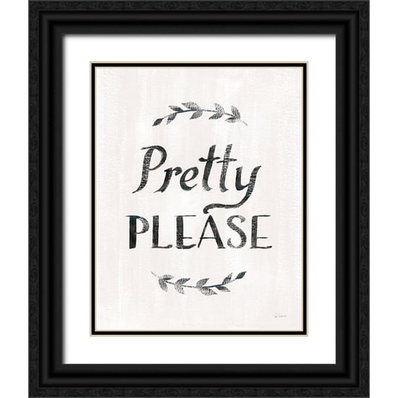 Schlabach, Sue 20x24 Black Ornate Wood Framed with Double Matting Museum Art Print Titled - Pretty Please v2