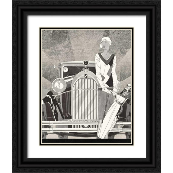 Schlabach, Sue 20x24 Black Ornate Wood Framed with Double Matting Museum Art Print Titled - Road Tour II No Words