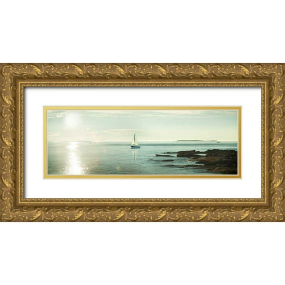 Schlabach, Sue 24x11 Gold Ornate Wood Framed with Double Matting Museum Art Print Titled - Evening Sail Crop