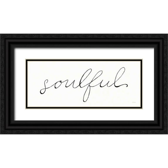 Schlabach, Sue 24x12 Black Ornate Wood Framed with Double Matting Museum Art Print Titled - Soulful on White