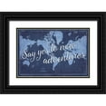 thumbnail image 1 of Schlabach, Sue 24x17 Black Ornate Wood Framed with Double Matting Museum Art Print Titled - Blueprint World Map Say Yes, 1 of 4
