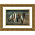 thumbnail image 1 of Schlabach, Sue 24x17 Gold Ornate Wood Framed with Double Matting Museum Art Print Titled - Feather Collection I, 1 of 4