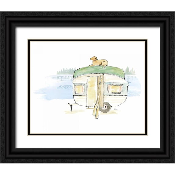 Schlabach, Sue 24x20 Black Ornate Wood Framed with Double Matting Museum Art Print Titled - Lakeside Days II