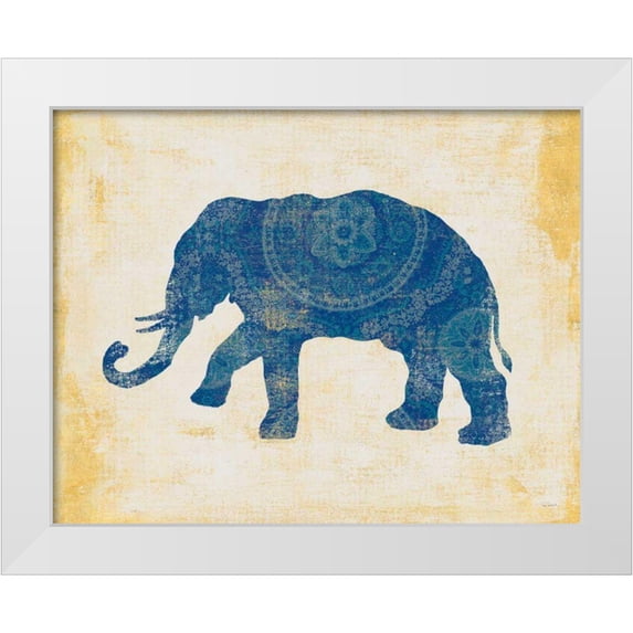 Schlabach, Sue 24x20 White Modern Wood Framed Museum Art Print Titled - Raja Elephant II