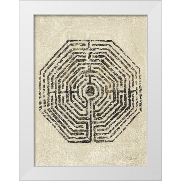 Schlabach, Sue 25x32 White Modern Wood Framed Museum Art Print Titled - Labyrinth Vertical