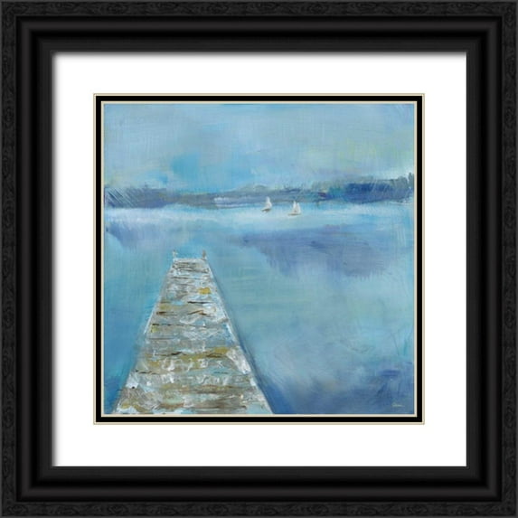 Schlabach, Sue 26x26 Black Ornate Wood Framed with Double Matting Museum Art Print Titled - Lake Edge II