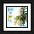 thumbnail image 1 of Schlabach, Sue 26x26 Black Ornate Wood Framed with Double Matting Museum Art Print Titled - Listen to Your Heart, 1 of 4