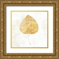 thumbnail image 1 of Schlabach, Sue 26x26 Gold Ornate Wood Framed with Double Matting Museum Art Print Titled - Bronzed Leaf II, 1 of 4