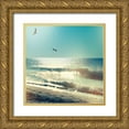 thumbnail image 1 of Schlabach, Sue 26x26 Gold Ornate Wood Framed with Double Matting Museum Art Print Titled - Coastline Waves no Word, 1 of 4