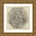 thumbnail image 1 of Schlabach, Sue 26x26 Gold Ornate Wood Framed with Double Matting Museum Art Print Titled - Labyrinth, 1 of 4