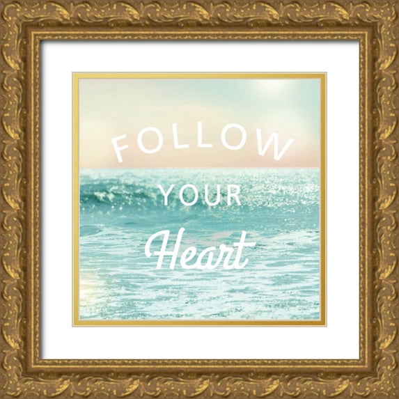 Schlabach Sue 26x26 Gold Ornate Wood Framed with Double Matting Museum Art Print Titled - Sea Inspiration I V2
