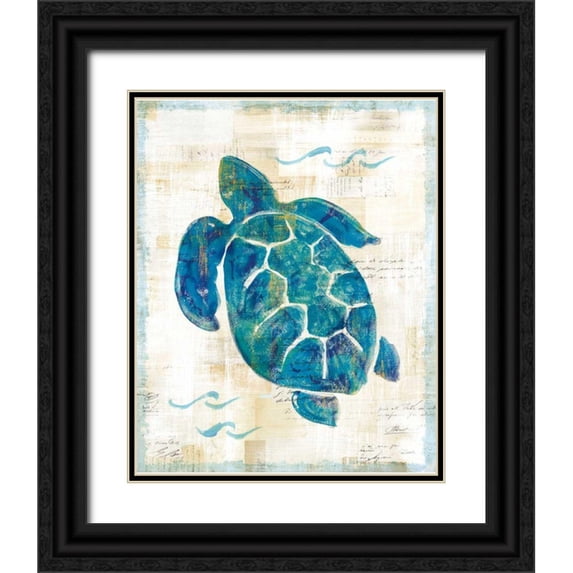 Schlabach, Sue 26x31 Black Ornate Wood Framed with Double Matting Museum Art Print Titled - On the Waves VI