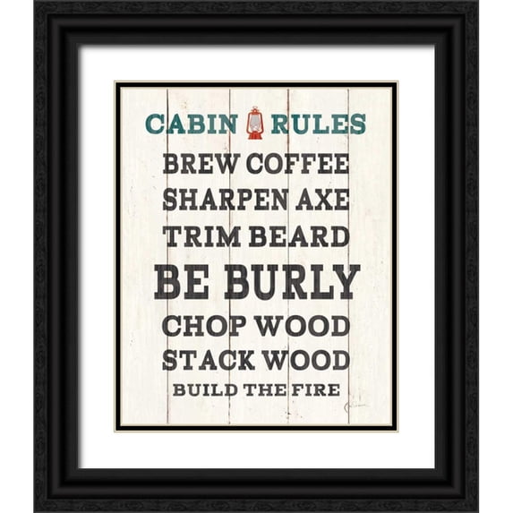 Schlabach, Sue 26x32 Black Ornate Wood Framed with Double Matting Museum Art Print Titled - Cabin Life V Neutral