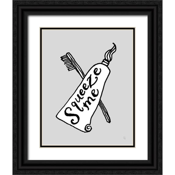 Schlabach, Sue 26x32 Black Ornate Wood Framed with Double Matting Museum Art Print Titled - Squeeze Me