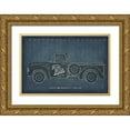 thumbnail image 1 of Schlabach, Sue 32x23 Gold Ornate Wood Framed with Double Matting Museum Art Print Titled - Farm Truck Blueprint, 1 of 4