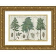 thumbnail image 1 of Schlabach, Sue 32x23 Gold Ornate Wood Framed with Double Matting Museum Art Print Titled - Woodland Chart I, 1 of 4