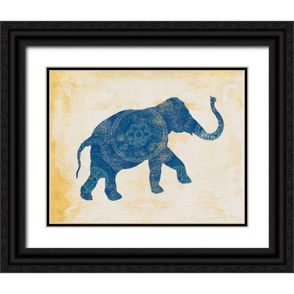 Schlabach, Sue 32x26 Black Ornate Wood Framed with Double Matting Museum Art Print Titled - Raja Elephant I