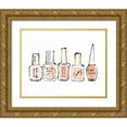 thumbnail image 1 of Schlabach, Sue 32x26 Gold Ornate Wood Framed with Double Matting Museum Art Print Titled - Beauty and Sass Pink I, 1 of 4