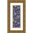 thumbnail image 1 of Schlabach, Sue 7x14 Gold Ornate Wood Framed with Double Matting Museum Art Print Titled - Kala Indigo Panel II, 1 of 4