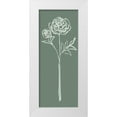 thumbnail image 1 of Schlabach, Sue 8x14 White Modern Wood Framed Museum Art Print Titled - Floral Line I Green, 1 of 4
