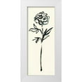 thumbnail image 1 of Schlabach, Sue 8x14 White Modern Wood Framed Museum Art Print Titled - Floral Line II on Cream, 1 of 4