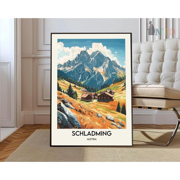 Schladming Austria Poster, Unframed Paper Poster 8x10in