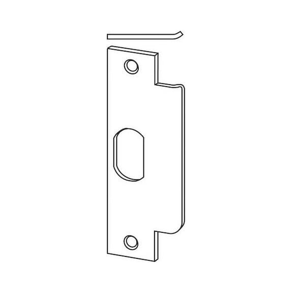 Schlage 10-025 4-7/8" Tall Curved Extended Lip Strike Plate - Chrome