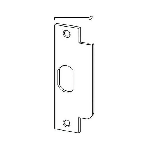 Schlage 10-025 4-7/8" Tall Curved Extended Lip Strike Plate - Chrome