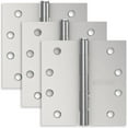 thumbnail image 1 of Schlage 1020 Pack Of Three 4" X 4" Square Corner Plain Bearing Mortise Hinges - Chrome, 1 of 1
