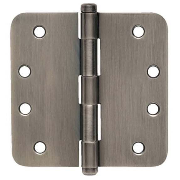 Schlage 1021 4 x 4 Plain Bearing 5 8 Radius Corner Mortise Hinge Pack of Th Antique Pewter
