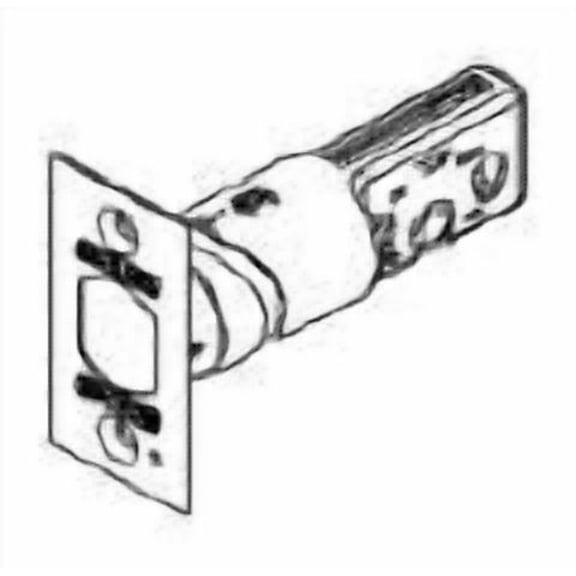 Schlage 12291626 Universal Square Corner Deadbolt Latch For B Series - Chrome