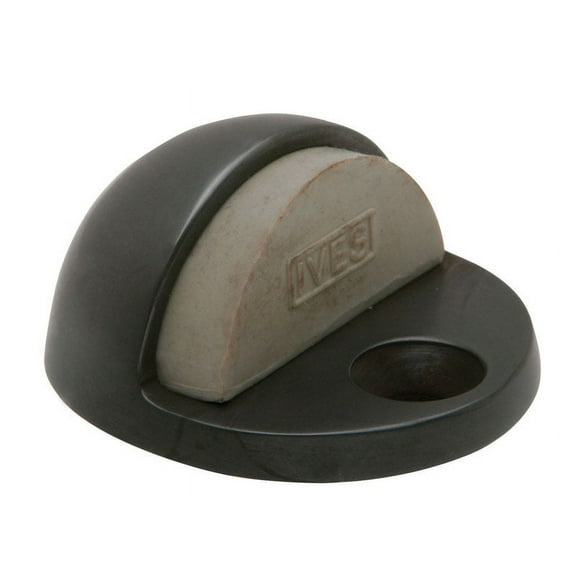 Schlage Ives 1 in. W X 1-3/4 in. L Solid Brass Aged Bronze Brown Door Stop Mounts to floor