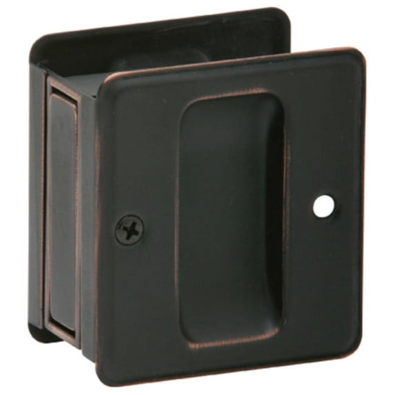 Schlage 990 1-3/4-Inch X 2-1/4-Inch Passage Pocket Door Pull - Bronze