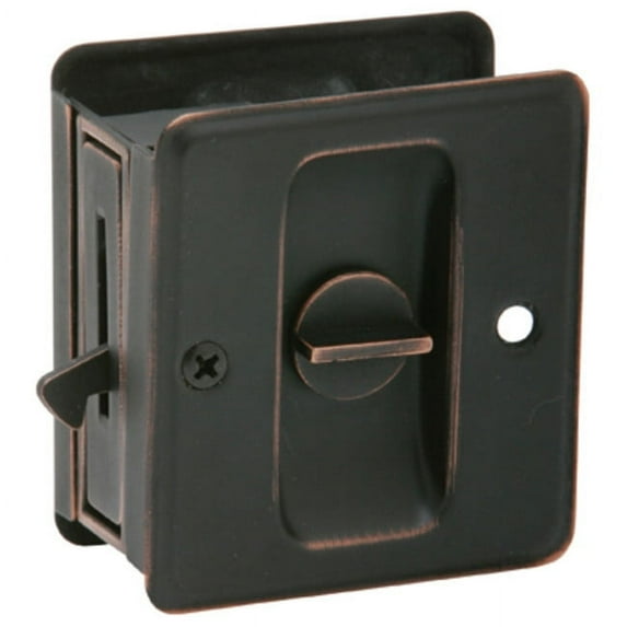Schlage 991 Solid Brass Privacy Pocket Door Lock - Bronze