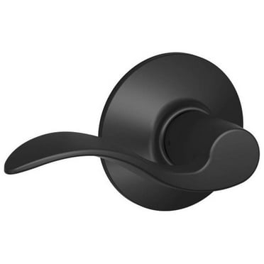 Schlage Accent Lever Hall and Closet Lock in Matte Black - F10 ACC 622