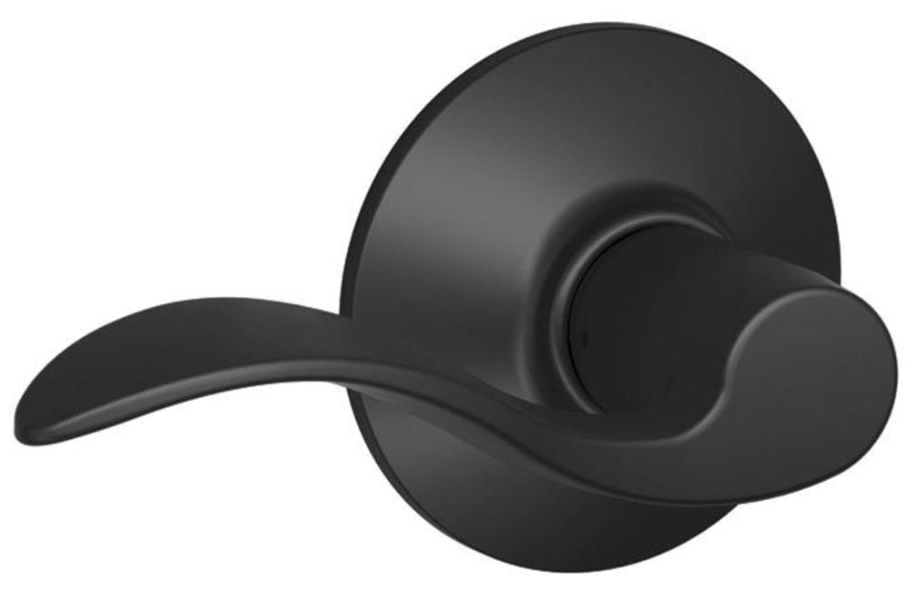 Matte Black Classic Passage Lever Door Handle