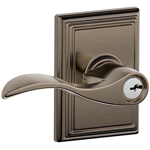 Schlage Accent Lever with Addison Trim Keyed Entry Lock