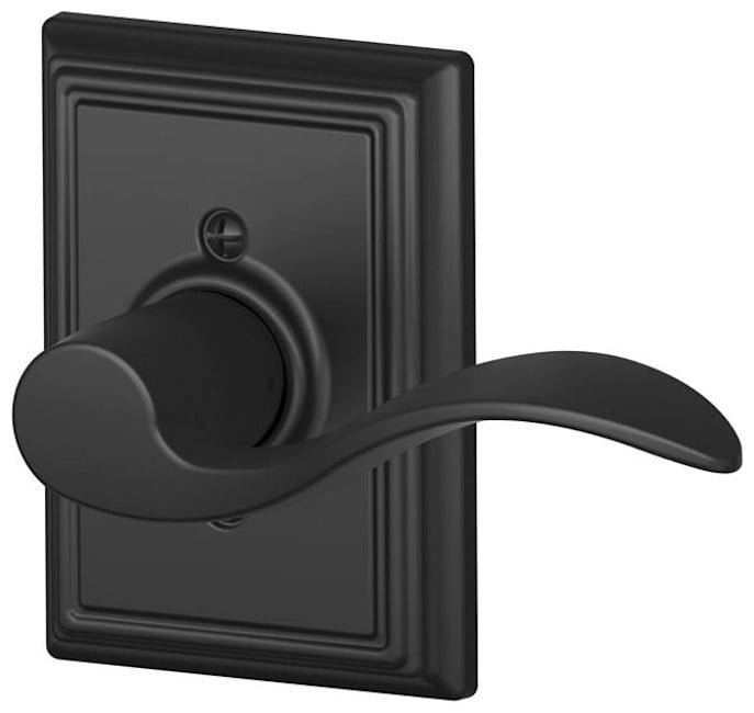 Addison Handke Schlage Door Handle - Accent Lever, Addison Trim, Non-Turning Lock ...