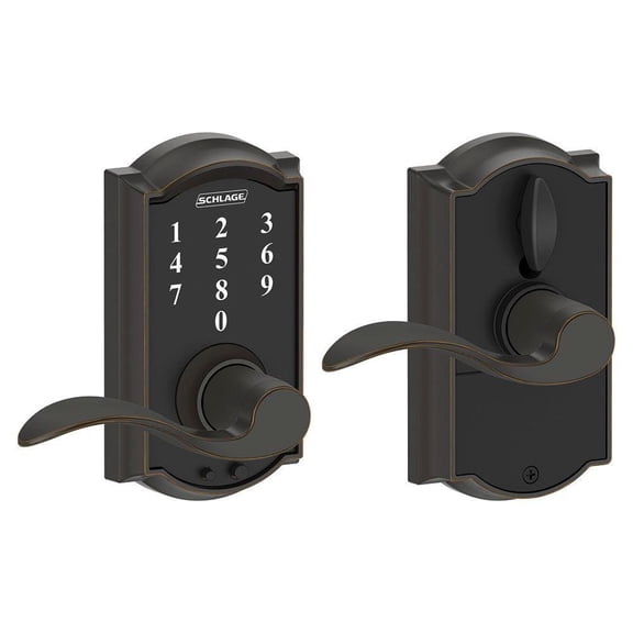 Schlage Aged Bronze Steel Electric Touch Screen Entry Lock