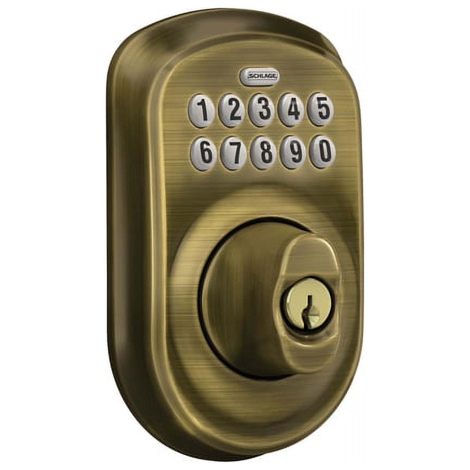 Schlage Antique Brass Metal Electronic Keypad Entry Lock - image 1 of 2