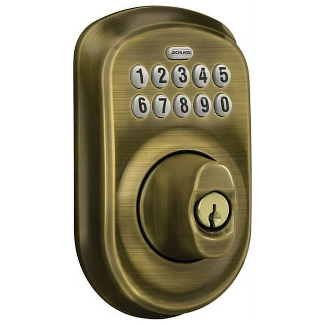 Schlage Antique Brass Metal Electronic Keypad Entry Lock
