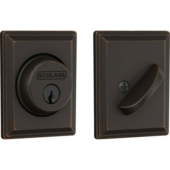 Schlage B60-Gdv Single Cylinder Keyed Entry Grade 1 Deadbolt - Bronze