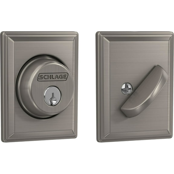 Schlage B60-Gdv Single Cylinder Keyed Entry Grade 1 Deadbolt - Nickel