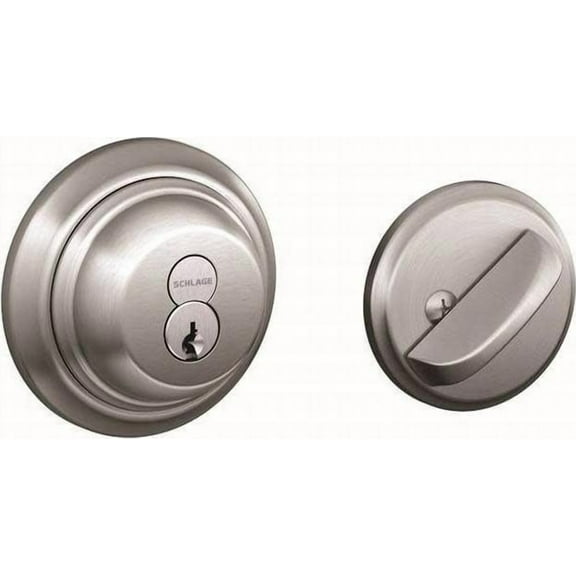Schlage B60R6626 Single Cylinder Keyed Entry Deadbolt - Chrome