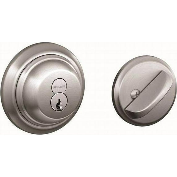Schlage B60R6626 Single Cylinder Keyed Entry Deadbolt - Chrome