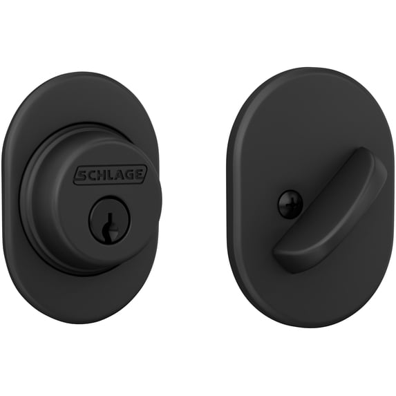 Schlage B60RMN622 Remsen Single Cylinder Keyed Entry Deadbolt - Black